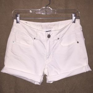 White Denim Shorts